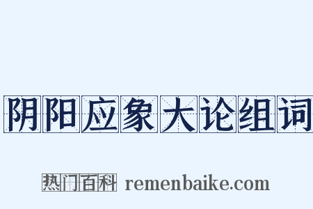 阴阳应象大论组词是什么意思的图片